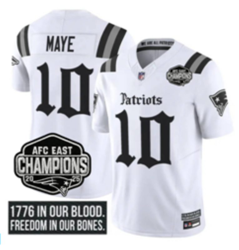 Men 2026 New England Patriots #10 Maye white Nike Limited NFL Jersey 0408001->milwaukee brewers->MLB Jersey